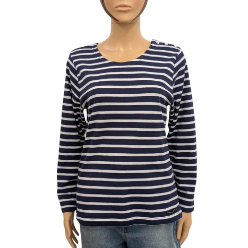 Marinire T M Tee shirt  rayures blanches et marine - ted lapidus - Modalova