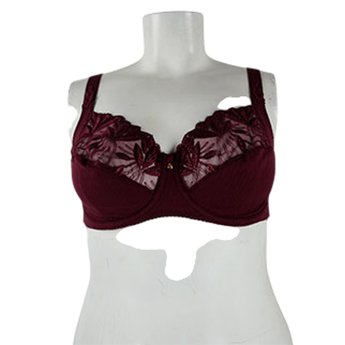 Soutien gorge bordeaux dentelle avec armatures - Taille 95D - primadonna - Modalova