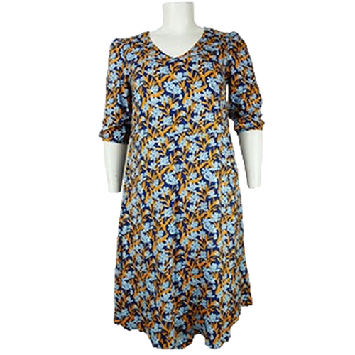 Robe fonc imprime fleurs et oranges--Taille 46 - rainbow - Modalova