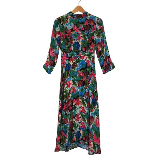  Robe Longue Dos Nu  Imprim Aquarelle  Taille XS  - zara - Modalova