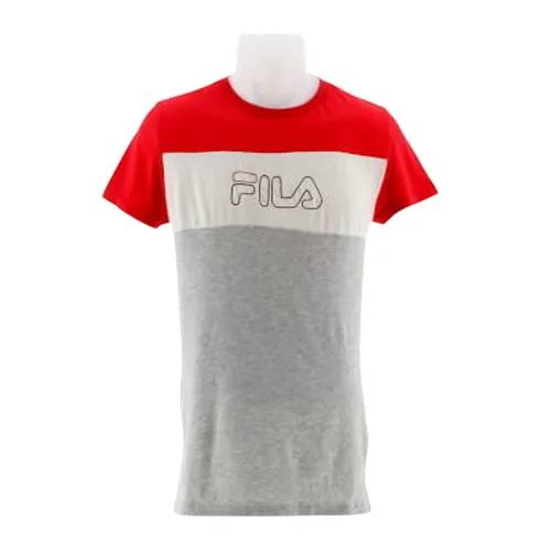 T-shirt rouge et blanc imprim - Taille S - fila - Modalova