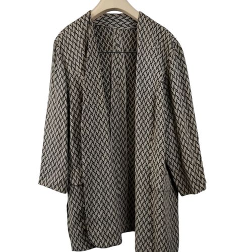 Doucel - chemisier beige et noir vintage - Taille 42 - Label Emmaus - Modalova