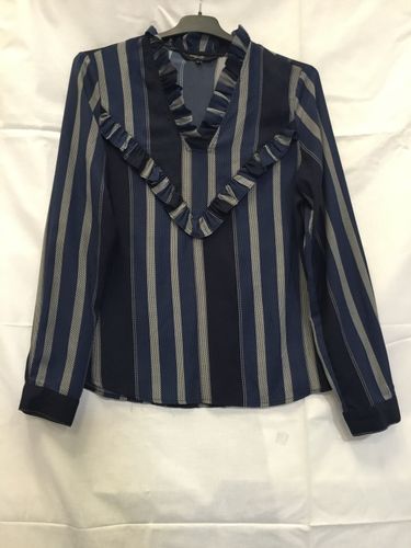 Chemisier à manches longues – rayé noir, et blanc. Taille M - Vero Moda - Modalova