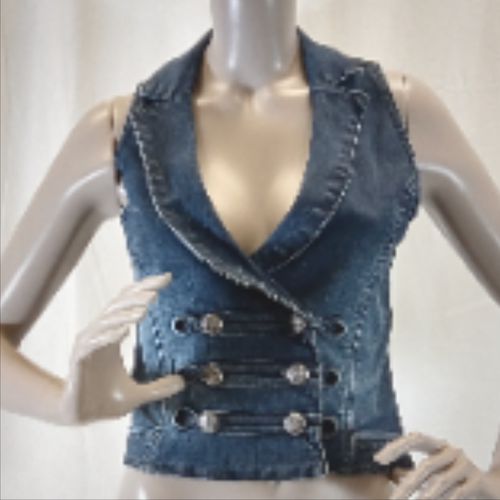 Gilet sans manches en jean taille 1 - cache-cache - Modalova