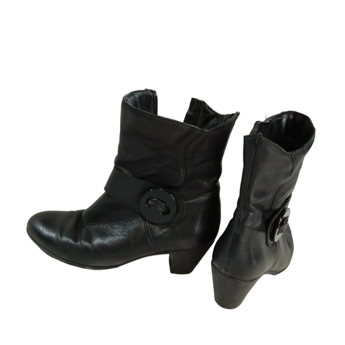 Bottines Move on noir en cuir P 38 - move on - Modalova