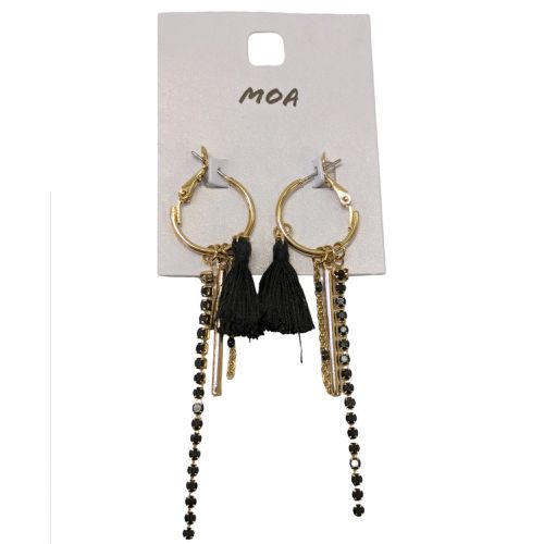 Boucles d'oreilles neuves Croles en mtal pampilles et strass - moa - Modalova