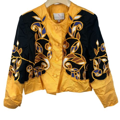 Nina Jan - Veste blazer broder 100% coton - Taille 42 (estim) - Label Emmaus - Modalova