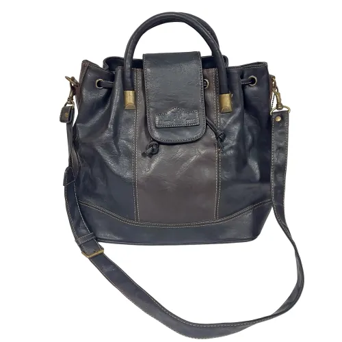 Sac  main besace - noir - cuir - david jones paris - Modalova