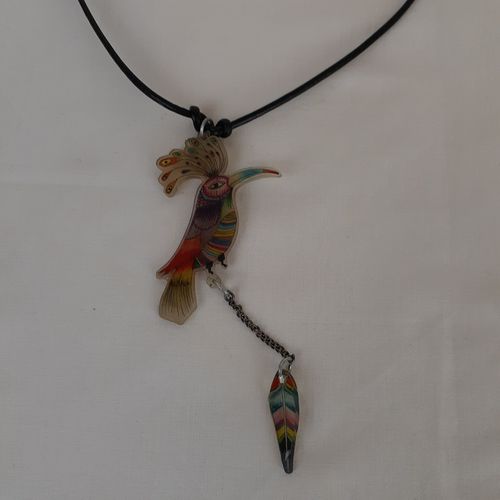 Collier artisanal - avec pendentif oiseau - Label Emmaus - Modalova