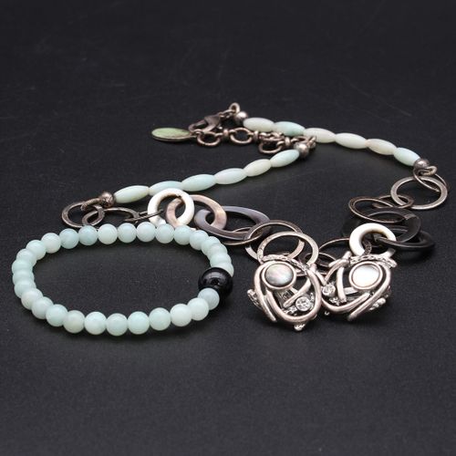 Collier Nature bracelet en pierre et boucles d'oreille - Label Emmaus - Modalova