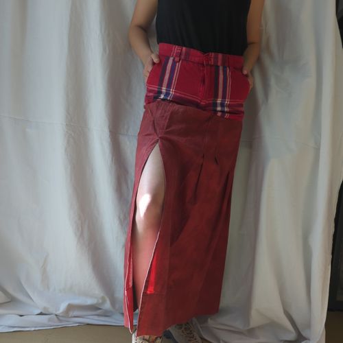 Jupe de Créatrice - Collection Upcyclée CartouCirc - Label Emmaus - Modalova