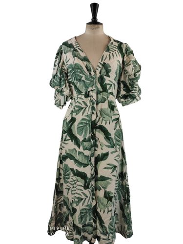Robe longue imprimé tropical manches bouffantes – JOHANNA ORTIZ xH&M; – Taille 36 - Label Emmaus - Modalova