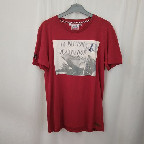 T-Shirt rouge, Carnet de vol - M - Label Emmaus - Modalova