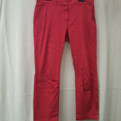 Pantalon rouge droit- 38 - Label Emmaus - Modalova