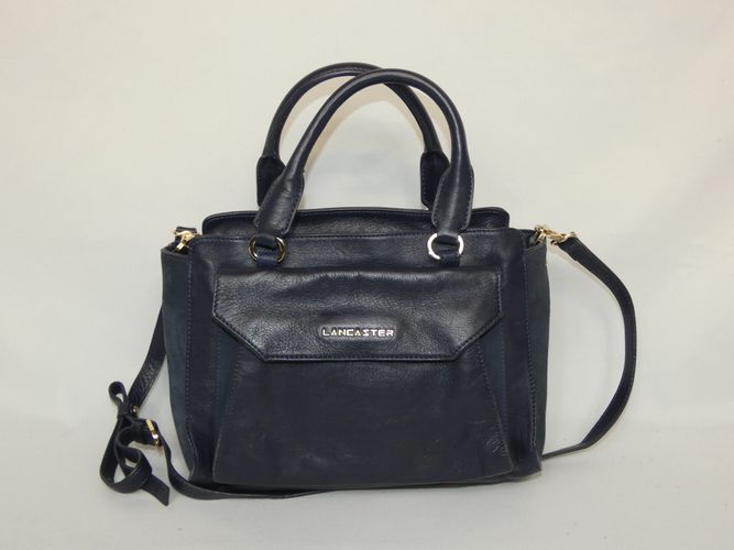 Sac  main marine en cuir - lancaster - Modalova