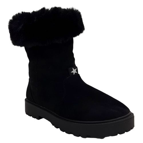 Bottes fourres P 35 Bottines en cuir faon nubuck - zara - Modalova