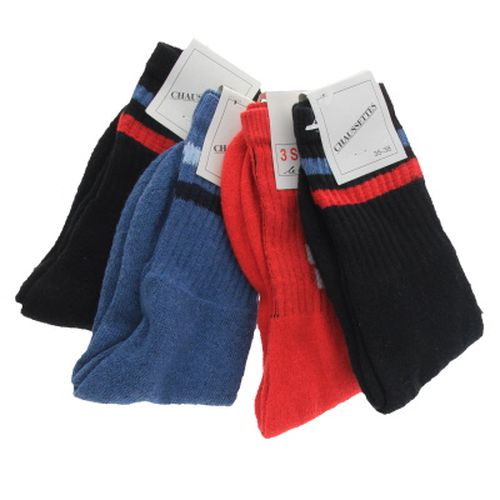 Lot de 4 paires de chaussettes de sport panaches - pointure 35-38 - Label Emmaus - Modalova