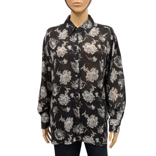 Chemise Tunique T4 en voile Imprim plumetis et fleurs blancs - the kooples - Modalova