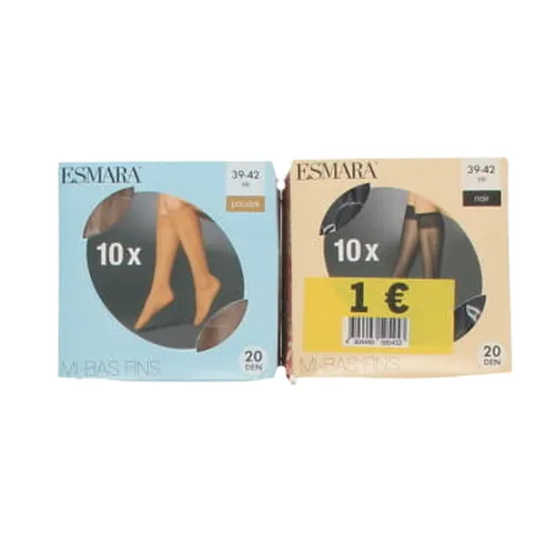 Lot de 20 mi-bas couleurs panaches - Taille 39/42 - esmara - Modalova