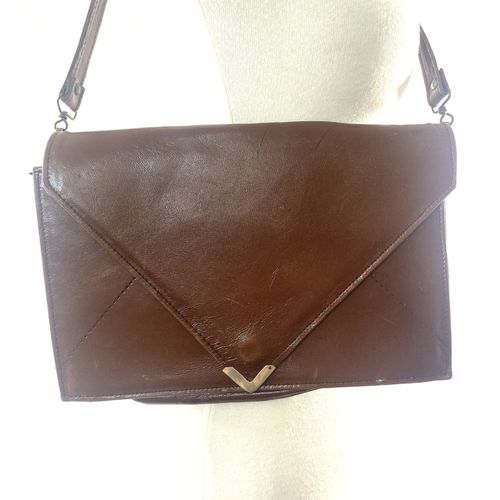 Sac rectangle en cuir style pochette - Label Emmaus - Modalova