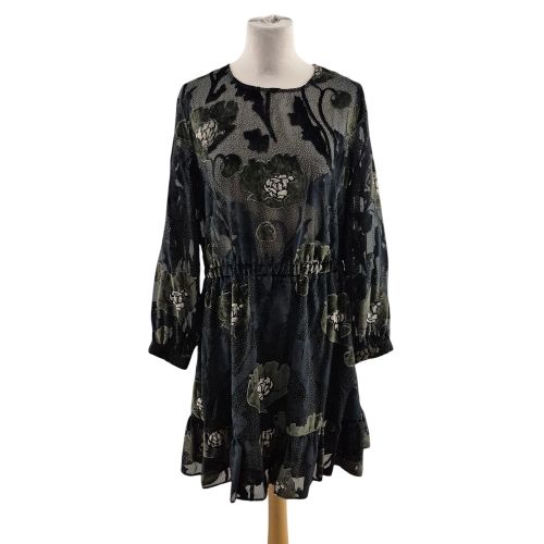 Robe avec fleurs en velours - T42 - kooka - Modalova