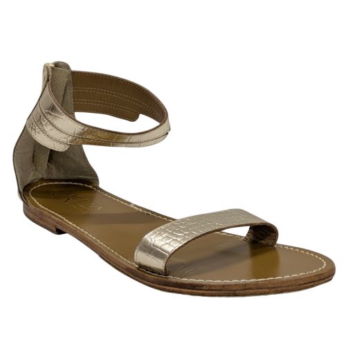 Chaussures sandales P 41 Spartiates artisanales en cuir - golden sun - Modalova