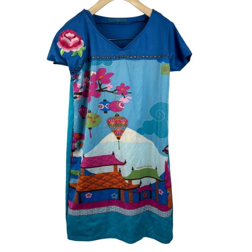 Robe mi longue  broderie floral - Taille 42 estim - longueur 90 cm - rosalita mcgee - Modalova