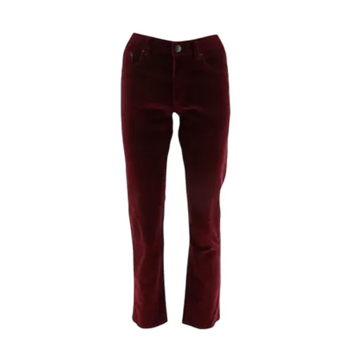 Pantalon bordeaux en velours ctel - Taille 38 - tissaia - Modalova