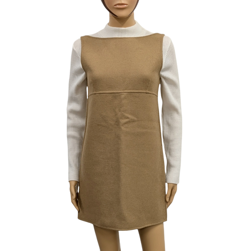 Robe chasuble T M en lainage camel - dsquared2 - Modalova