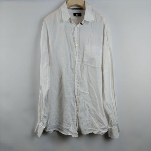 Chemise blanche en lin - Taille XXL - armani jeans - Modalova