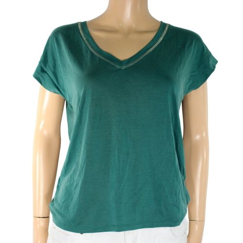 T-Shirt Femme Vert PROMOD Taille XS - promod - Modalova