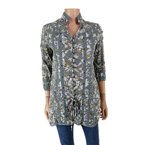 Chemisier imprimé fleurs multicolores - Taille 36 - Camaïeu - Modalova