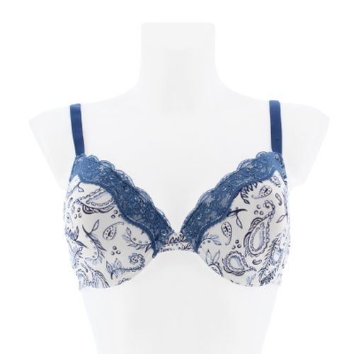 Soutien gorge et bleu imprim Fleurs avec armatures - taille - 100D - Label Emmaus - Modalova