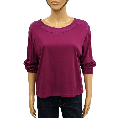 Top Tee shirt T 0 / S en coton et soie fuchsia - des petits hauts - Modalova