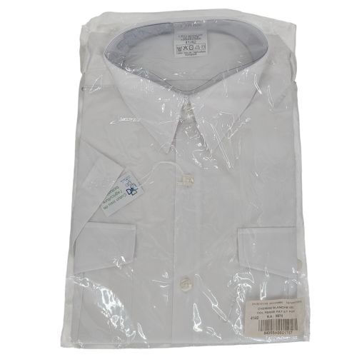 Chemise blanche manche courte T41/42 coton bio - leo minor - Modalova