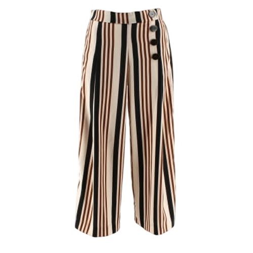 Pantalon fluide tricolore  rayures - taille S - Zara - Modalova