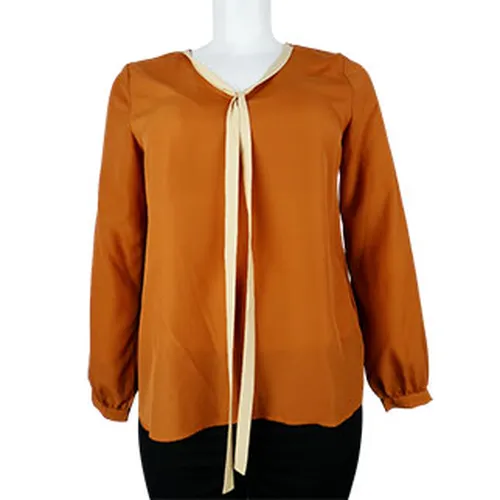 Blouse rouille manches longues - XL - manoukian - Modalova