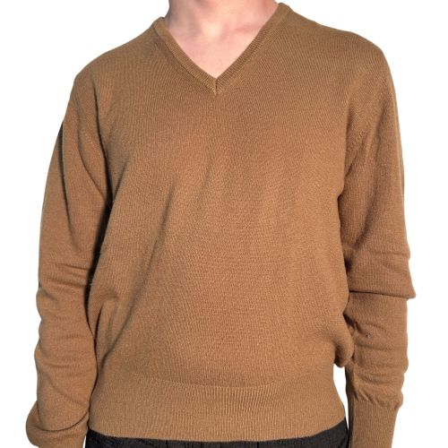 Pull manche long- col V - vintage - Modalova