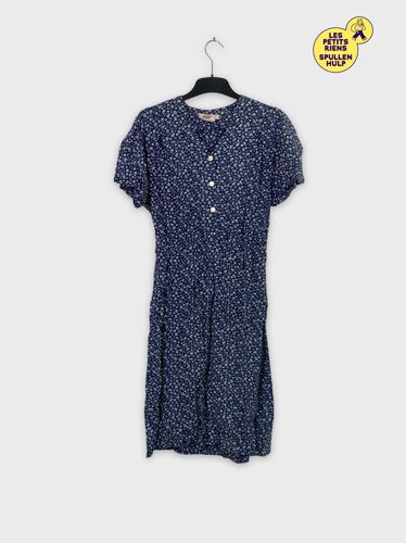 Robe fleurie vintage manches bouffantes  - Label Emmaus - Modalova