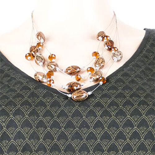 Collier  perles marrons - Femme - Label Emmaus - Modalova