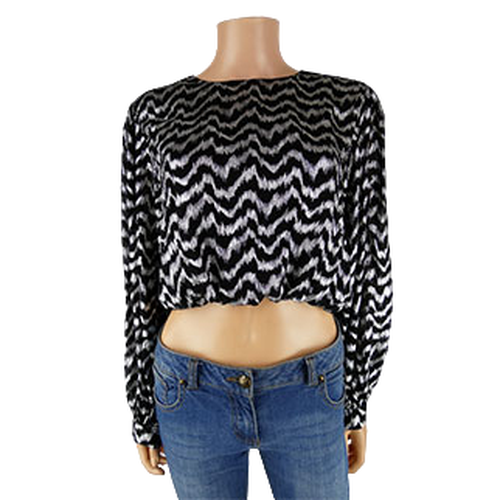 Crop top manches longues imprim - taille M - zara - Modalova