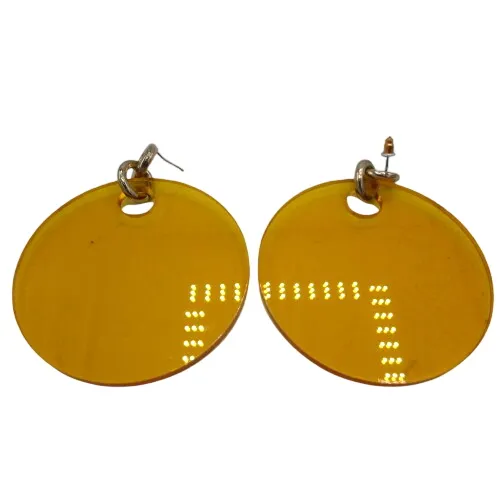 Boucles d'oreilles rondes translucides en plastique - Label Emmaus - Modalova