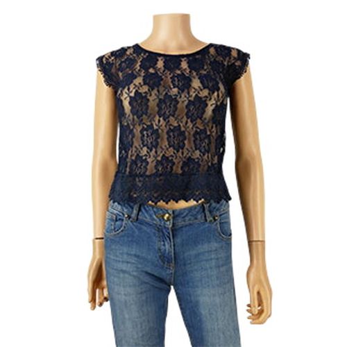 T-shirt transparent en dentelles - Taille S - jennyfer - Modalova