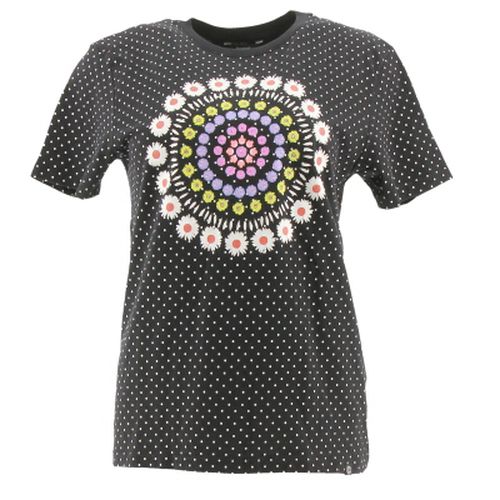 T-shirt  pois blancs imprime fleurs - Taille M - desigual - Modalova