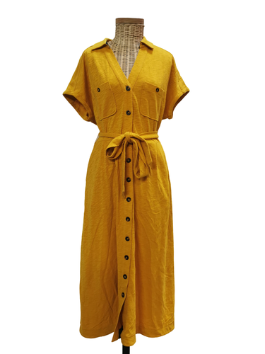 Robe chemise- Jaune-40 - Label Emmaus - Modalova