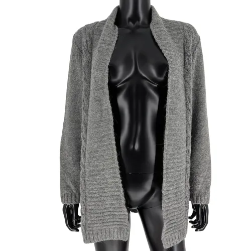Gilet long T.38/40 en laine et alpaga - afibel - Modalova