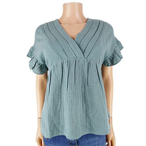 Blouse bleue verte - CAMAEU - Taille S - camaieu - Modalova