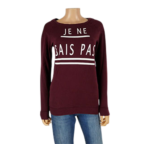 T-shirt bordeaux manches longues imprim - Taille XS - jennyfer - Modalova