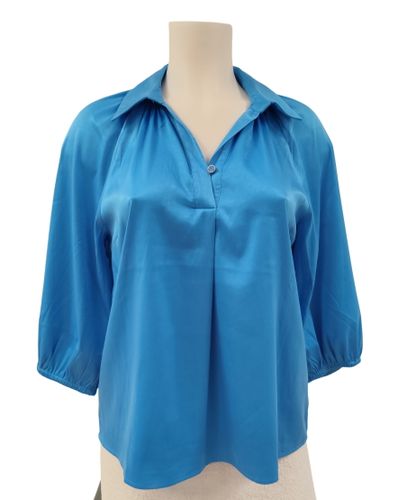 Blouse / Chemisier fluide turquoise - TRAMONTANA - Taille 36 (S) - Label Emmaus - Modalova