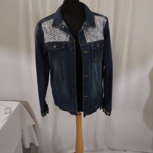 Veste en jean customise - L - Label Emmaus - Modalova